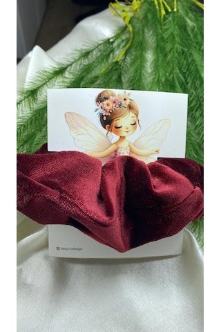 Bride Düğün Kına Nişan Doğum Günü Hedeliği Kadife / Saten Saç Lastiği Bordo