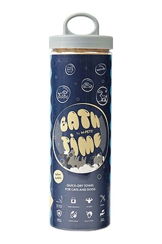 M-pets Bathtime Hızlı Kuruyan Kedi Ve Köpek Havlusu Sarı 64x43 Cm 244-54041.02