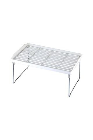 4 Adet Raf Düzenleyici Dolap İçi Organizer Metal Ayaklı 14cm X 30cm Kitlenebilen Metal Ayaklar Çok Renkli