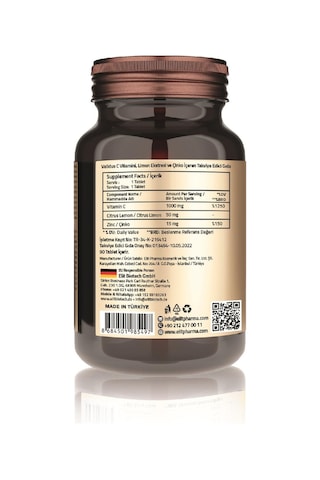 Vitamin C 1000 Mg + Citrus + Zinc 90 Tablets
