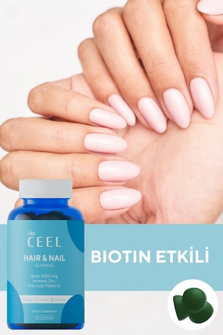 VitaCeel 3'lü Cilt Vitamini, Uyku Vitamini ve Saç&Tırnak Vitamini Gummy Vegan Çiğnenebilir Vitamini