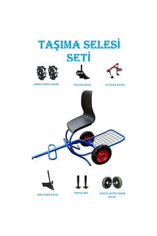 Dalaz, Bolat Çapa Makinesi Uyumlu Taşıma Selesi,römork Takım Arık,pulluk,lastik Teker,demir Teker
