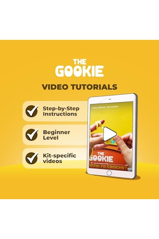 The Gookie Amigurumi Tavşan Örgü Seti, Başlangıç Seviyesi, Beyaz Pamuklu İplik, Video Eğitimli, Tığ Ve İğne Diğer