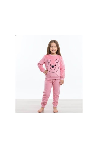 Peluş Kız Çocuk Takım - 2/8 Yaş - 31569 Pembe