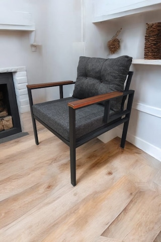 Pimango Pi Elize Demonte Metal Tekli Bahçe Mobilyası Antrasit 60 x 60 CM Antrasit