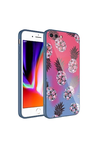 Goocamp Apple Uyumlu iPhone 7 Plus Kılıf Kamera Korumalı Desenli Sert Silikon Epoksi Kapak - No3 NO3
