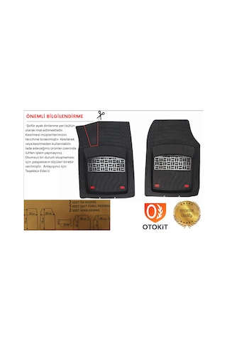 Seat İbiza Hb 2013 Havuzlu Üniversal Gri Ergonomıc Desıgn Oto Paspas