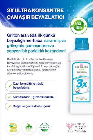 Ultra Konsantre Çamaşır Beyazlatıcı 3x 2 Li Set Diğer