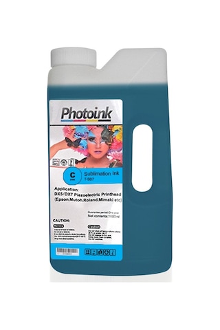 Epson Dx5/dx7/5113 İçin Süblimasyon 1000 Ml Mavi Cyan Geniş Format Mürekkep T - Sd7