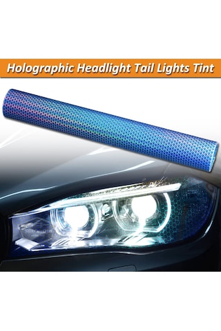 Mavi Hologram Petek Desen Far Stop Filmi Far Folyosu Far Çizik Çizilme Engelleyici Folyo 100 X 30 Cm 00 Şüscaroto Aksesuar