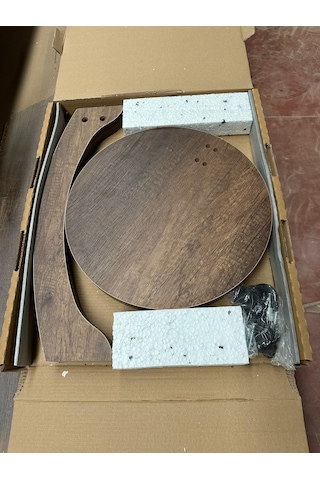 Cereste Gizli Tekerlekli C Yan Sehpa Mdf Meşe