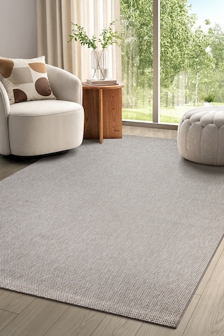 Elit Premium Sisal Jut Halı 1016 - Antrasit Hasır Dokuma Bej-krem Bej - Krem