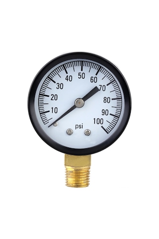 0-100psı 1/4'' Kuyusu Pompa Havuz Spa Filtresi Su Basıncı Manometresi Pirinç Soket Bağlantısı