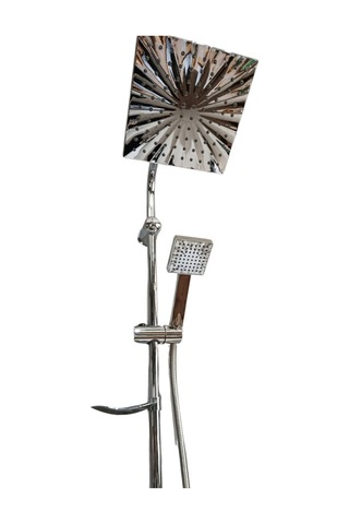 Rudi Armatür Krom Kristal Pirinç Malzeme Robot Duş Seti Gri