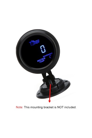 Ranyeek 12v Dc Otomobil Su Sıcaklığı Gösterici, 52mm Lcd Ekran, 40-120 C Ölçüm Aralığı, Siyah, Npt 1/8" Sensör, 100 C Uyarı Noktası