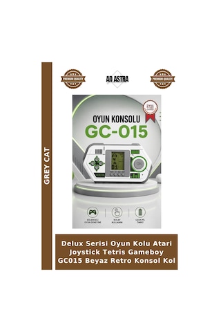 Delux Serisi Oyun Kolu Atari Joystick Tetris Gameboy Gc015 Beyaz Retro Konsol Kol