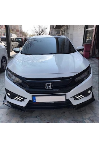 Civic Fc5 Fk7 3 Parça Ön Lip Piano Black Abs Plastik Ma