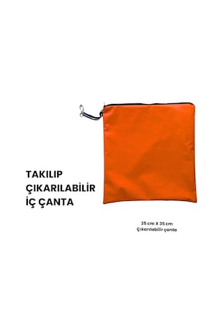 Kukita Büyük Boy Su Geçirmez Çok Amaçlı Plaj Çantası Turuncu