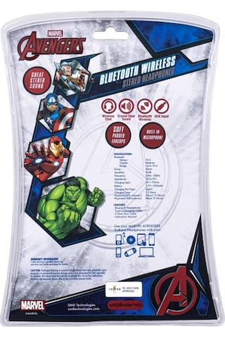 Bluetooth Kulaklık Marvel Avengers Mikrofonlu Kablosuz Çocuk Kulaklığı Lisanslı Mv-9938-ag