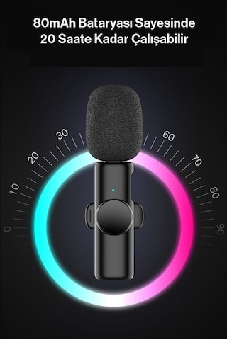 K11 Type-C Android Youtube Tiktok Yayın Kablosuz Yaka Mikrofonu
