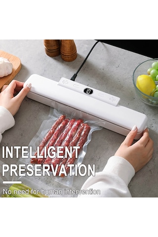 Sones Ev Tipi Elektrikli Full Otomatik Vakum Makinesi, Gıda Vakum Makinesi + 10 Adet Vakum Poşeti