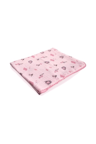 Bimini 64527 Cute Müslin Bebek Battaniyesi 90 X 110 Cm Pembe