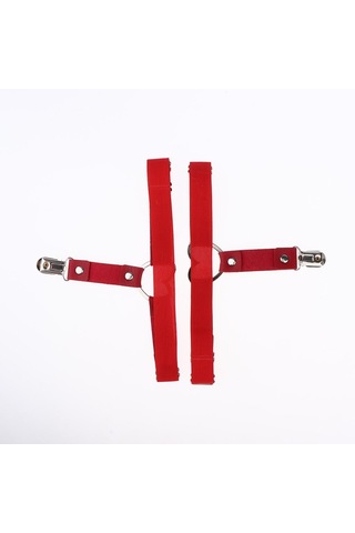 Dolıty Bayan Dekor Jartiyer Ayarlanabilir Bacak Askısı Kırmızı