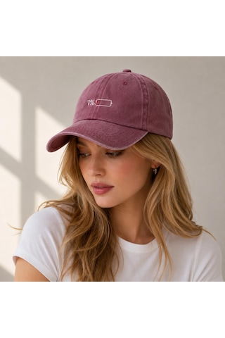 Valkyrie Low Battery Bordo Şapka Unisex Vintage Pamuk Ayarlanabilir Baseball Cap Tasarım Şapka
