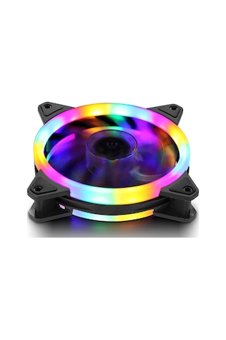 120Mm Rgb Rainbow Ledli Işıklı Sessiz 12Cm Kasa Fanı