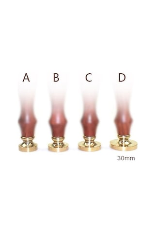 Eritme Balmumu Mührü Damga 30Mm Yuvarlak Boş Bakır Kafa + Gülağac
