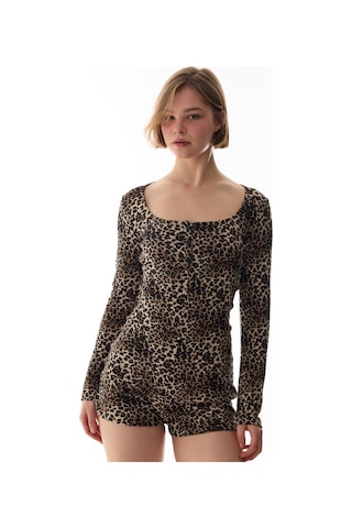 Penti Leopard Pointel Pamuklu Tulum