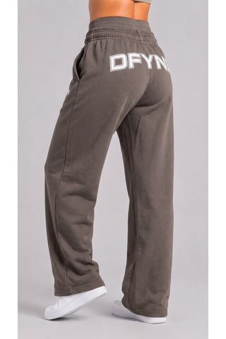 Dfyne Regular Kadın Kahverengi Bol Paça Oversize Eşofman Altı