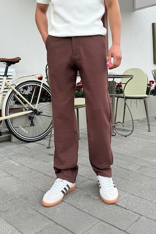 Flaw Müslin Kumaş Baggy Pantalon Kahverengi Kahverengi