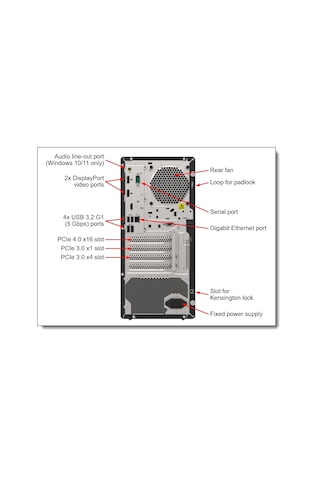 Lenovo Thinksystem ST50 V2 7D8JA043EA XE-2324G 3.1GHz 1x16 GB 2x960 GB SSD SW RAID NO DVD 500W Mını Tower Server
