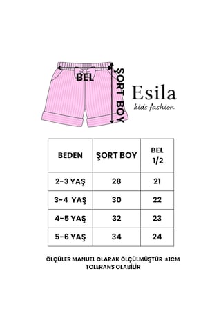 Esila Kids Kız Çocuk Hasır Şapka Ve Şort Takımı Yazlık Şık Kombin 2-6 Yaş Yeşil