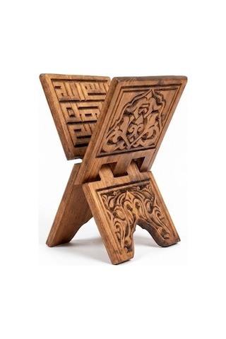 Ahşap Rahle Oymalı Rahle - Mini - 35cm