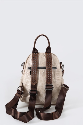 Ççs 17635 Kadın Omuz Ve Sırt Çantası Kırık Beyaz