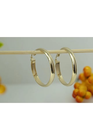 Çelikoğlu Kuyumculuk 8 Ayar Altın Halka Küpe 1,70 Gr Açık Sarı Altın