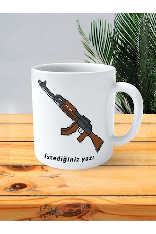Ak-47 Kalaşnikof Baskılı Kupa Bardak Kişiye Özel Model 5 Çok Renkli