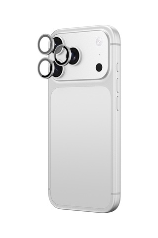 Apple iPhone Uyumlu 18 Pro Max Amazingthing Radix Vision Parlama Önleyici Kamera Lens Koruyucu Aparatlı Gümüş