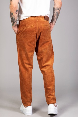 Little Cup Jeans Co Erkek Camel Baggy Fit Rahat Kalıp Kadife Pantolon