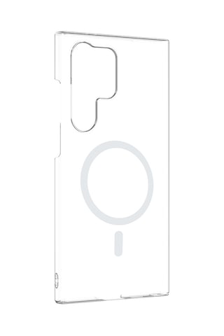 Vendas Samsung Uyumlu Galaxy S22 Ultra Kamera Korumalı M-safe Şarj Özellikli Şeffaf Zore London Sert Pc Kapak + Polymer Nano Ekran Koruyucu Şeffaf