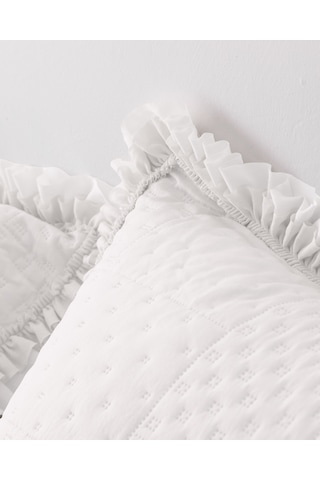 Madame Coco Medus Çift Kişilik Yatak Örtüsü - Beyaz Beyaz