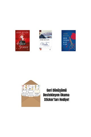 4 Gün 3 Gece + Veda Midi Boy + Her Yerde Kan Var Ciltli + Okuma Sticker'ları