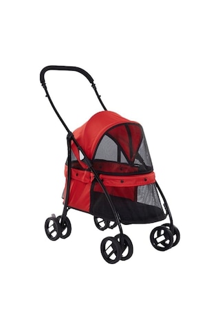 Tommy Evcil Hayvan Arabası 67x47x98 Cm Kırmızı Max 15 Kg