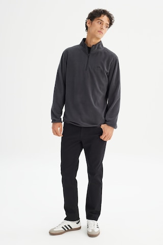 Lee Regular Fit Normal Kesim Fermuarlı Dik Yaka Polar Gri