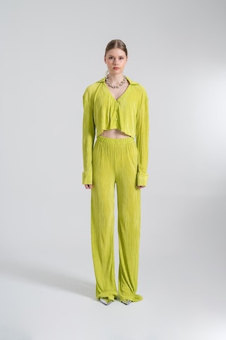 Holly Lolly Crop Model Düğme Kapamalı Comfy Crop Gömlek Yeşil