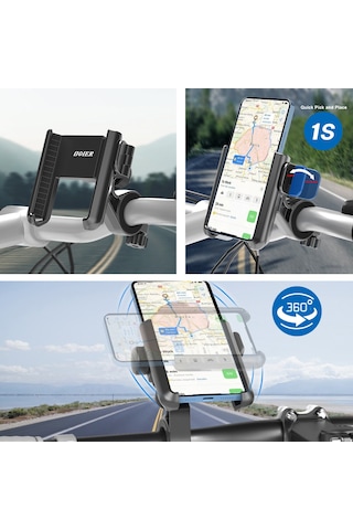 Geeksen Bisiklet, Elektrikli Bisiklet Ve Scooter İçin Abs-nilon Telefon Tutucu 60-90mm Ekran Boyutu