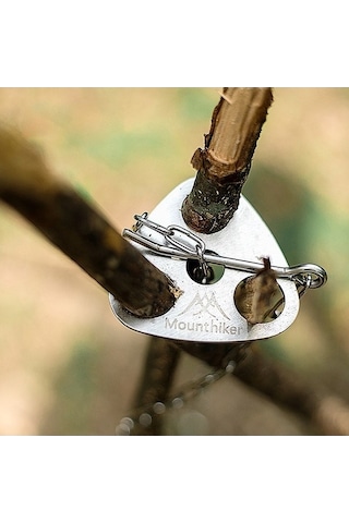 Bloomnest Açık Hava Kamp Piknik Rafı Tencere Braketi 3 Delikli Paslanmaz Çelik Odun Ateşi Üçgen Askısı Metalik, Küçük Boyutlu Tasarım Metalik