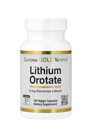 California Gold Nutrition, Lithium Orotate, 5 Mg, 120 Veggie Capsules